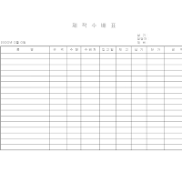 제작수배표 제작수배표